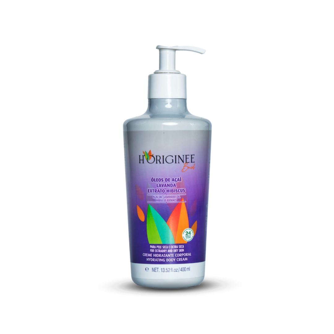 Hidratante Corporal - Óleos de Açaí, Lavanda e Extrato de Hibiscus - 400ml