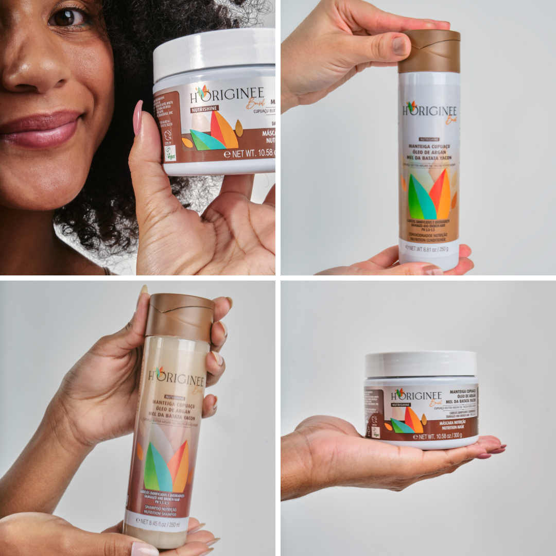 Kit Linha Nutrishine - Shampoo, Condicionador e Máscara de Nutrição Intensa