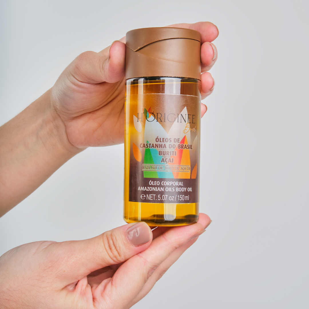 Óleo Corporal da Amazônia - Óleos de Castanha do Brasil, Buriti e Açaí - 150ml