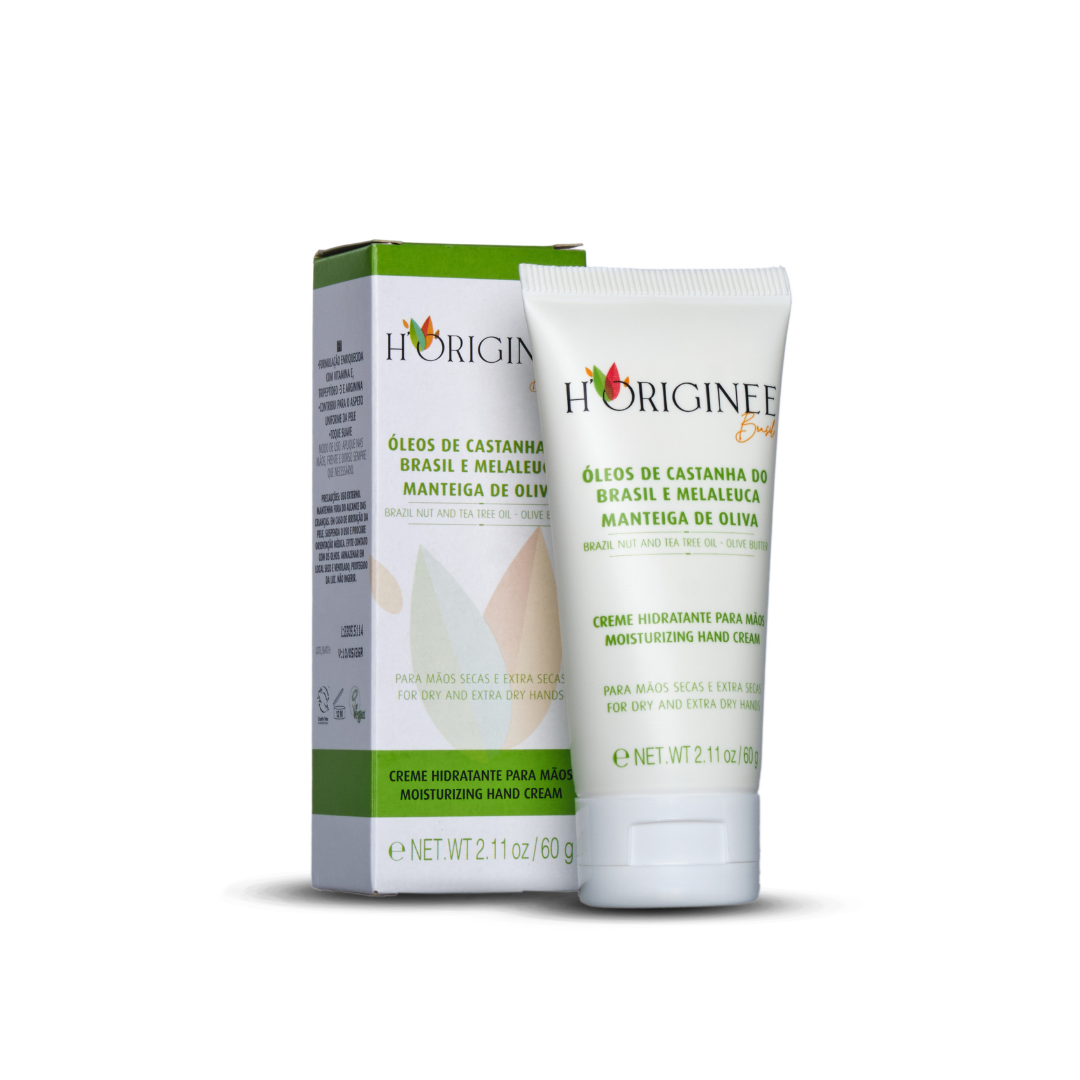 Creme Hidratante para Mãos - Óleos de Castanha do Brasil, Melaleuca e Manteiga de Oliva - 60g