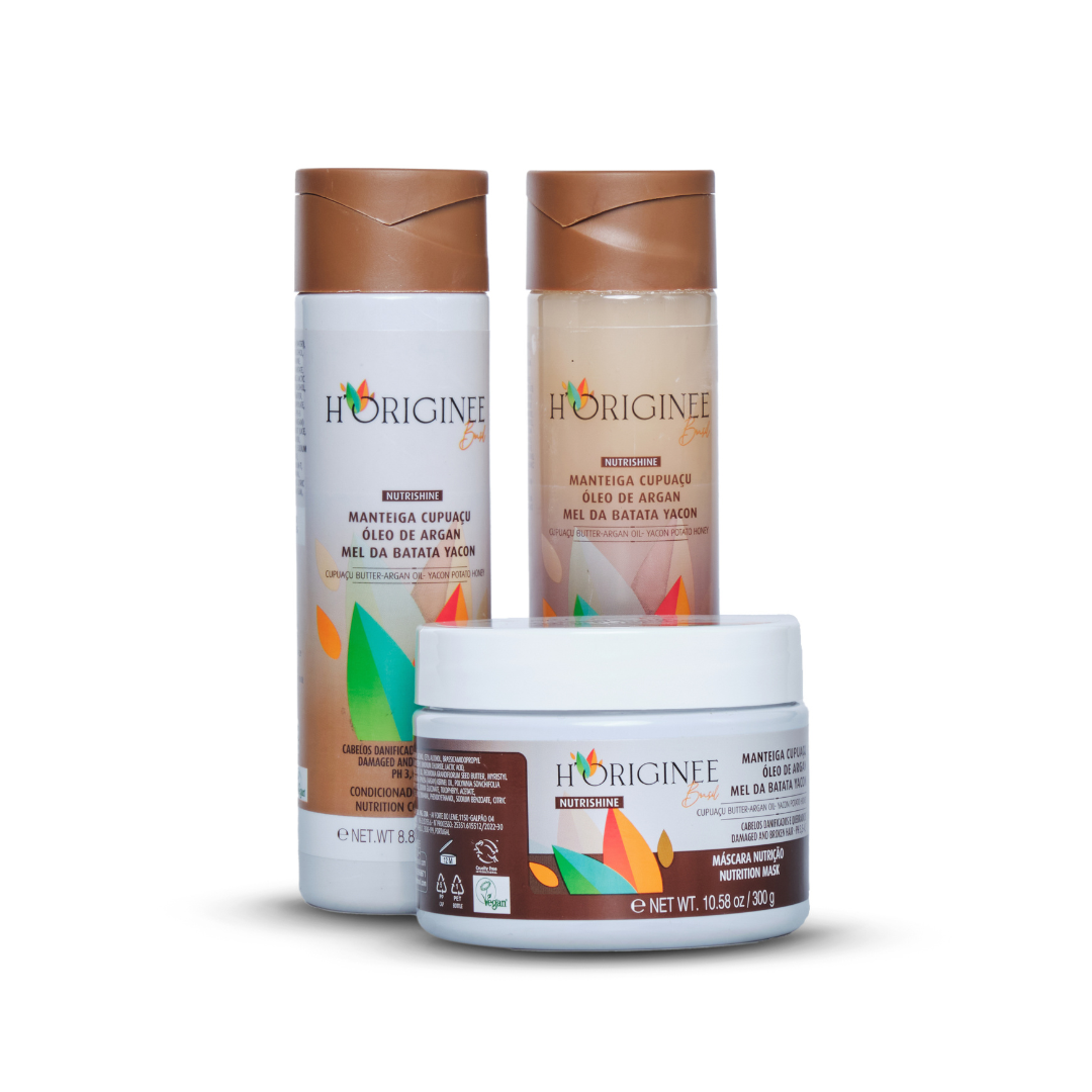 Kit Linha Nutrishine - Shampoo, Condicionador e Máscara de Nutrição Intensa