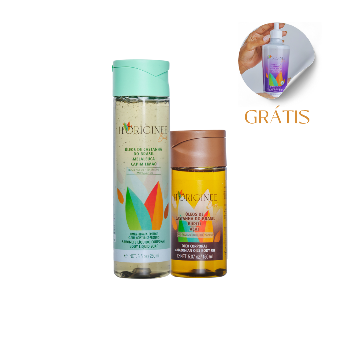 Kit Corporal - Sabonete Líquido e Óleo Corporal + Hidratante Corporal Grátis